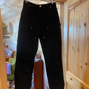 Carhartt Double Knee-Made in USA-Black-32x36